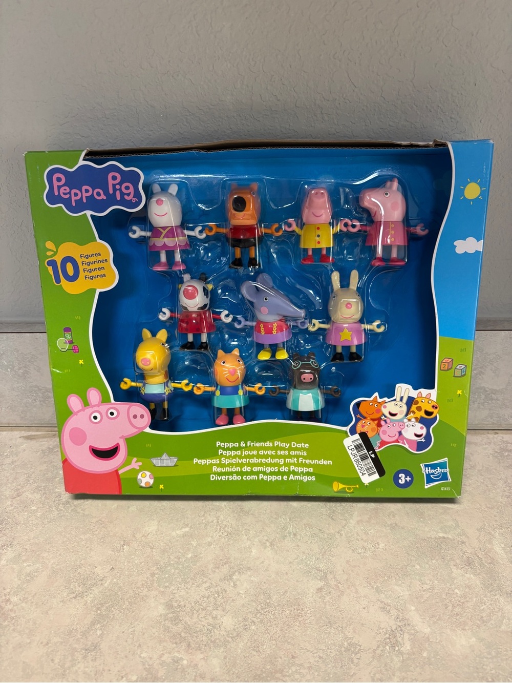 Peppa Pig Peppa & Friends Play Date 10-Pack Figure Set Hasbro New in Box